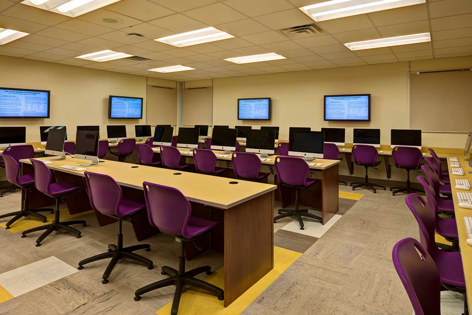 Mosaic Associates designed classrooms with university caliber technology to change the learning dynamic at Doyle Middle School in Troy, NY.