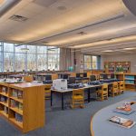 Study area of the elementary Media Center addition in South Colonie, New York designed by Mosaic Associates.