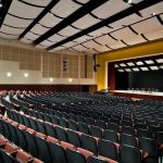 The visually stunning Glends Falls auditorium design delivers the finest listening experience with an electronic acoustical enhancement system and acoustical cloud ceiling system.