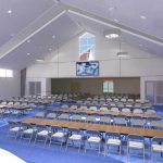 Third view interior rendering as part of Mosaic Associates' Feasibility Study and Master Plan for Bethlehem Lutheran Church.