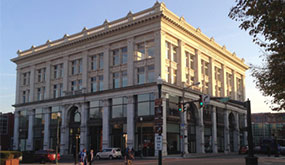 The Frear Building, the stately riverfront headquarters of Mosaic Associates Architects in Troy, NY.