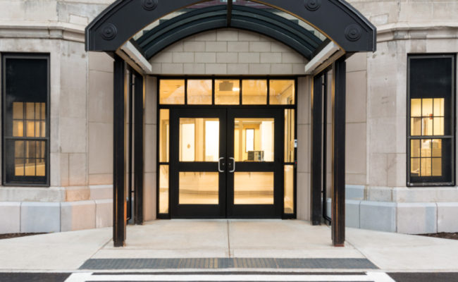 Mosaic's main entry at the Schenectady County City School District's Oneida Middle School